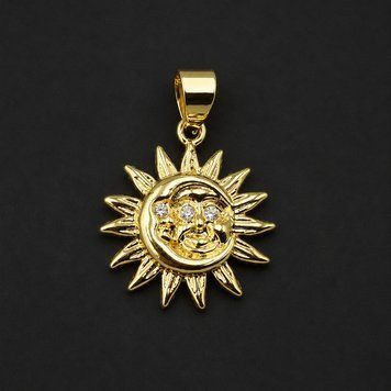 Підвіска 19 мм колір лимонне золото (гіпоалергенний сплав) 38833 фото