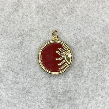 Підвіска 14 мм колір лимонне золото (гіпоалергенний сплав) 29468 фото